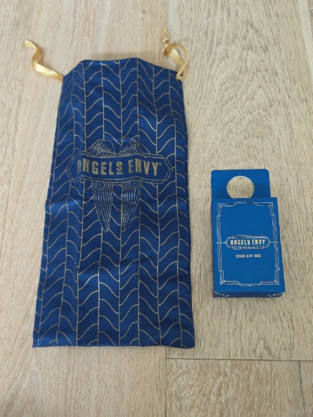 Angels Blue Suede Gift Bag